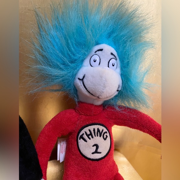 DR SEUSS VTG 2003 CAT IN THE HAT & THING 2 PLUSH OFFICIAL MOVIE MERCHANDISE - Picture 7 of 12